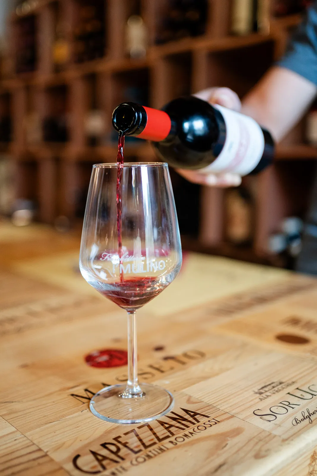 Un calice di vino rosso
